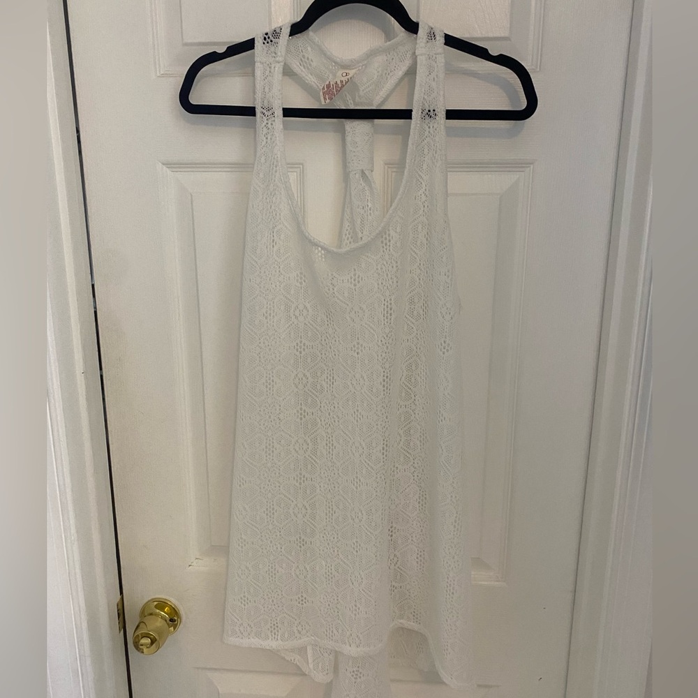 🤍 OP Arctic White Lace Swimsuit Coverup 🤍